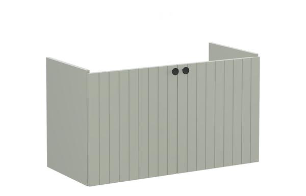 VitrA Root Groove 100cm 2 Door Washbasin Unit - Matt Retro Green